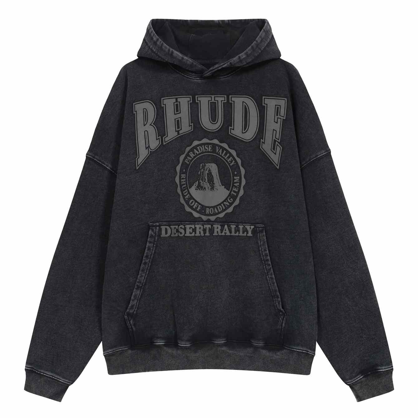 Rhude Cropped Desert Valley Hoodie - DesignerGu