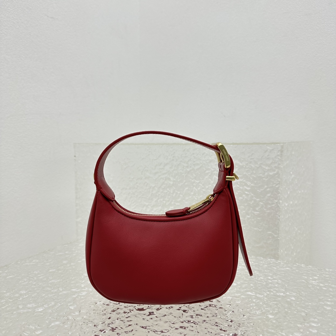 Miu Miu Leather Hobo Bag - DesignerGu