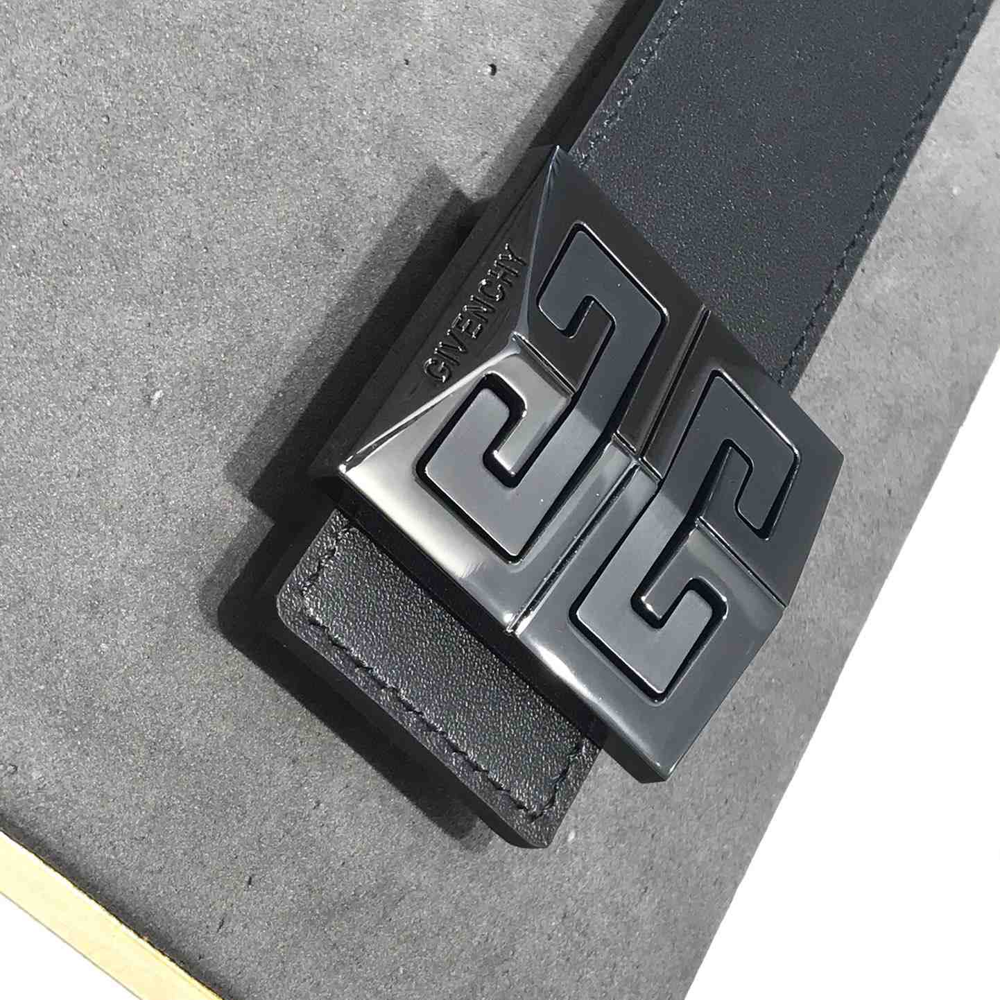 Givenchy 4G Reversible Belt In Leather And 4G Coated Canvas - DesignerGu