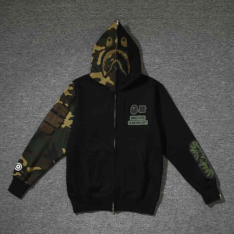 Bape x Undwoodland Camo Shark Hoodie - DesignerGu