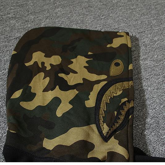 Bape x Undwoodland Camo Shark Hoodie - DesignerGu