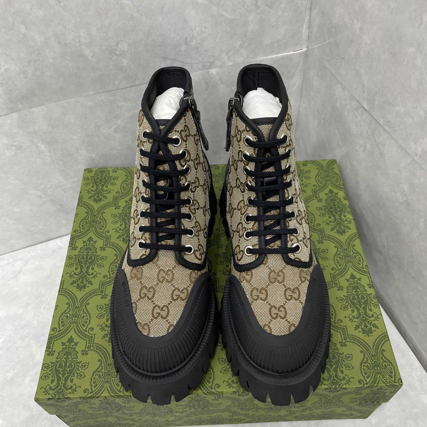 Gucci GG Canvas Boots  - DesignerGu