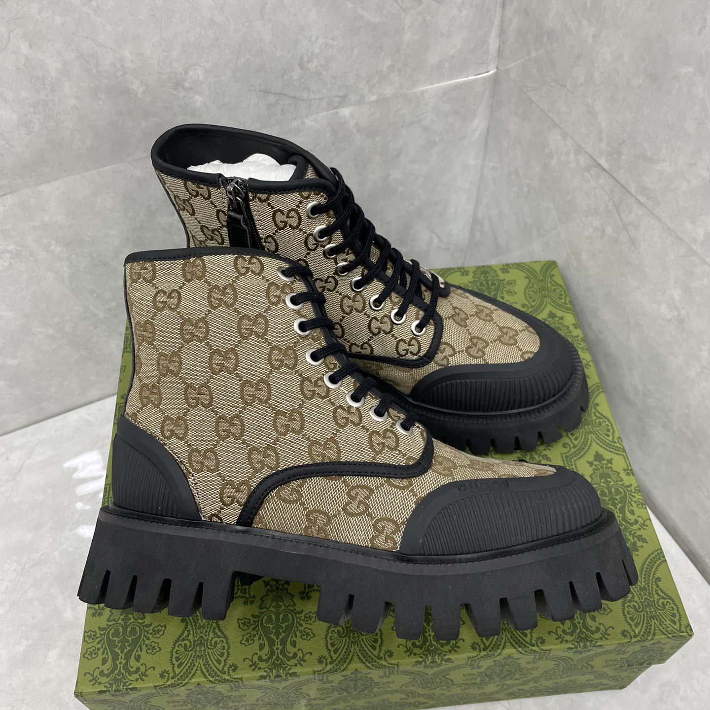 Gucci GG Canvas Boots  - DesignerGu