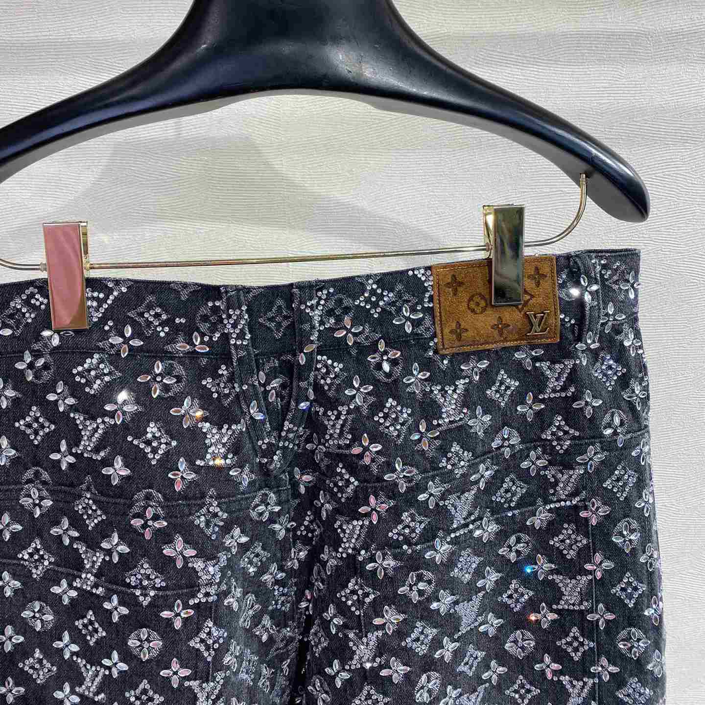 Louis Vuitton Embroidered Monogram Baggy Denim Pants   1ABY8N - DesignerGu