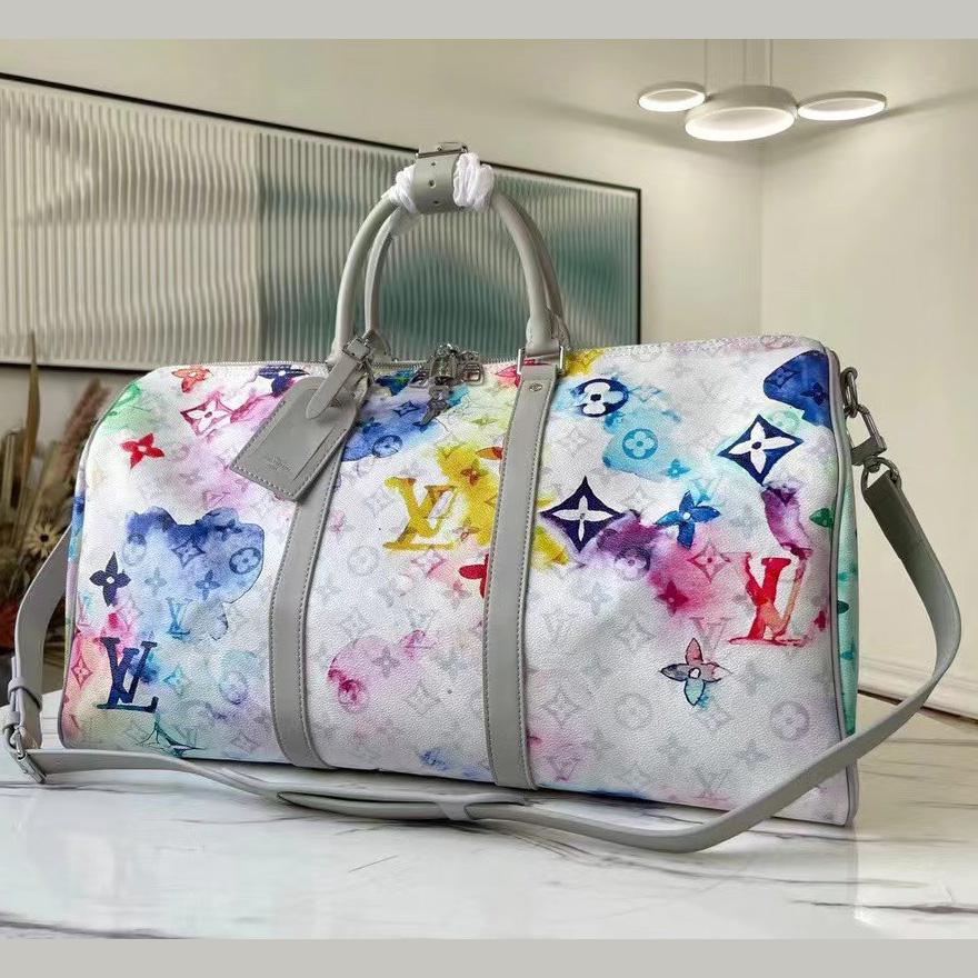 Louis Vuitton Keepall 50 Monogram Watercolor - DesignerGu