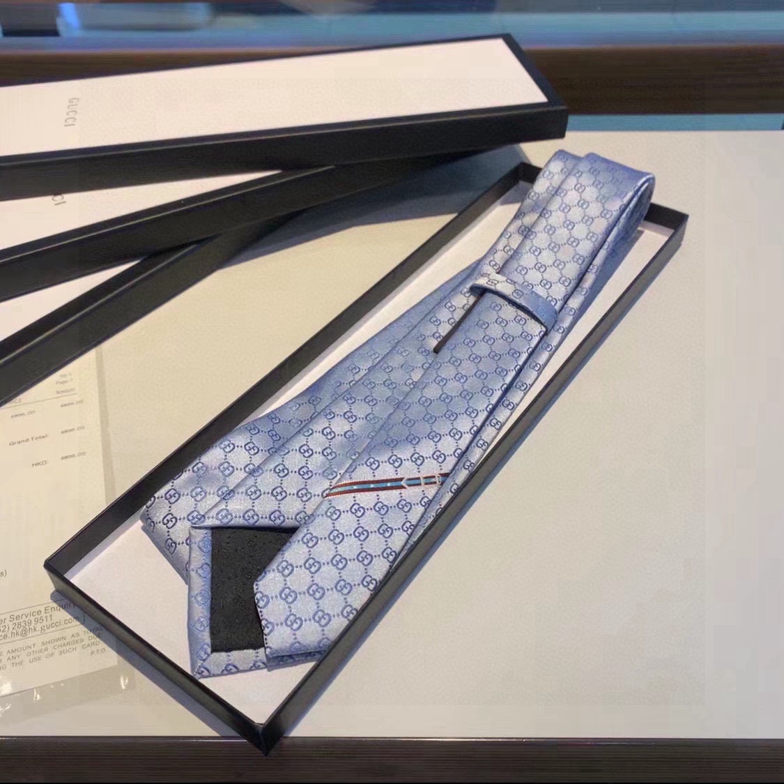 Gucci GG Pattern Silk Tie - DesignerGu