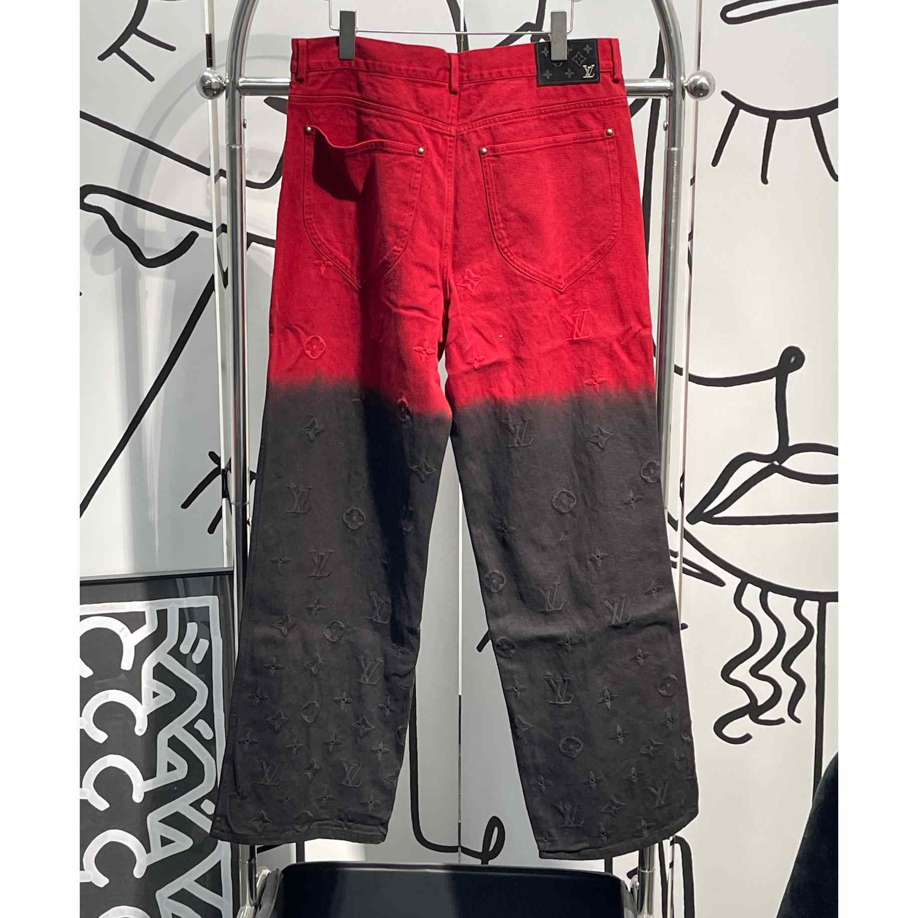 Louis Vuitton Embroidered Denim Pants   1AFAD2 - DesignerGu