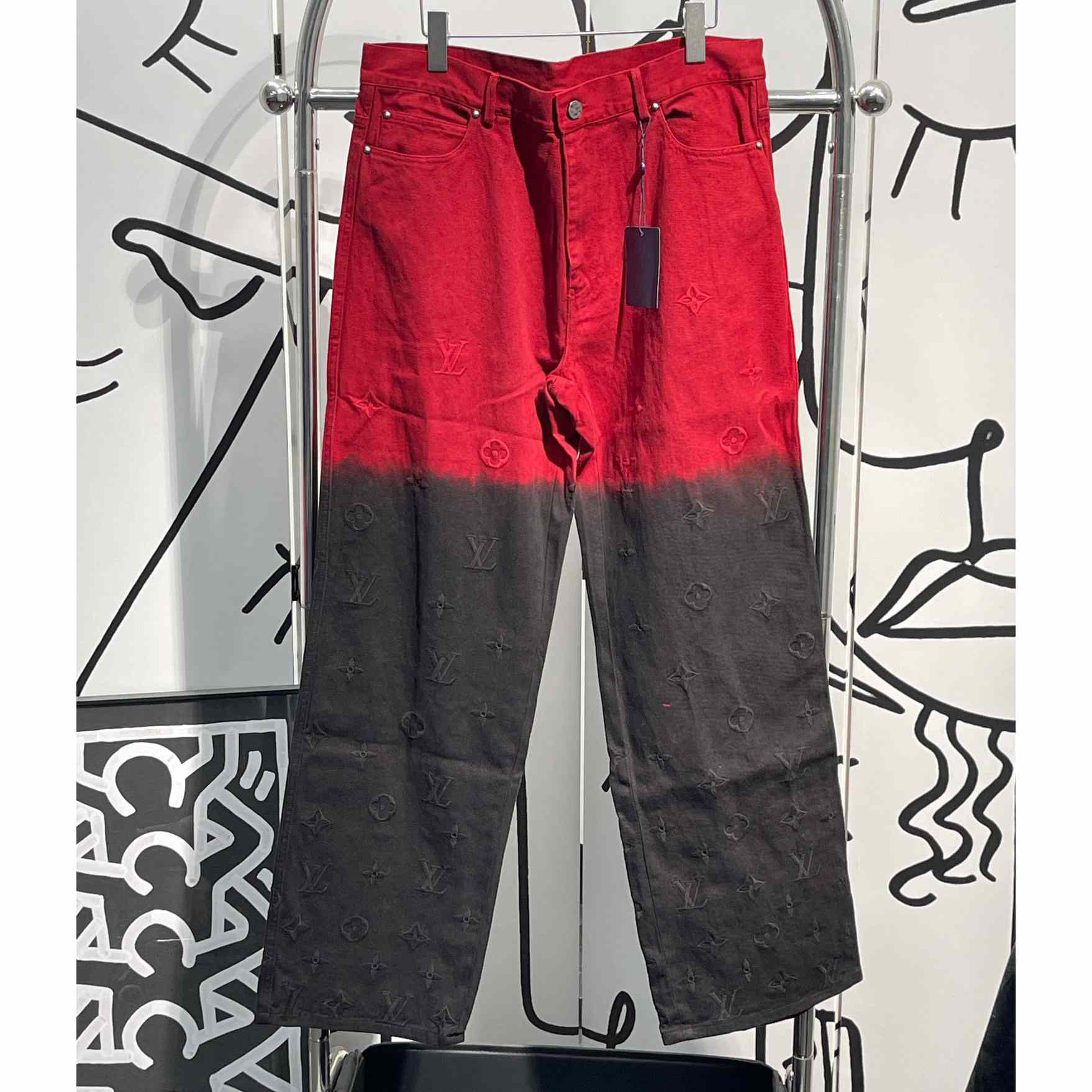 Louis Vuitton Embroidered Denim Pants   1AFAD2 - DesignerGu