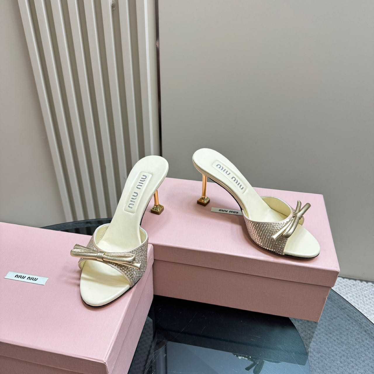 Miu Miu Satin Sandals - DesignerGu