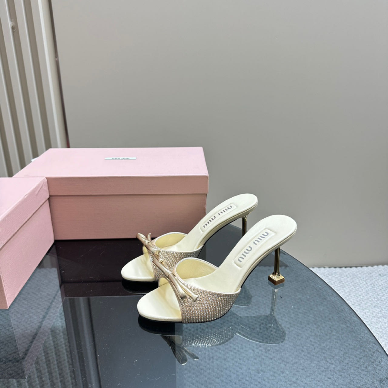 Miu Miu Satin Sandals - DesignerGu