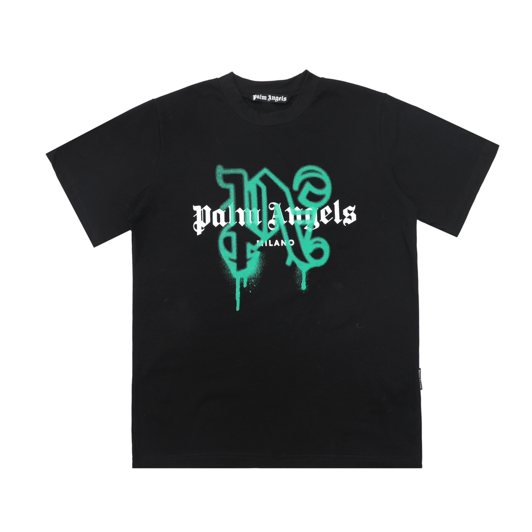  Palm Angels Monogram Spray City T-Shirt Paris - DesignerGu