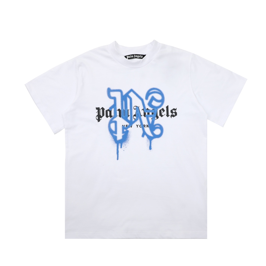  Palm Angels Monogram Spray City T-Shirt Paris - DesignerGu