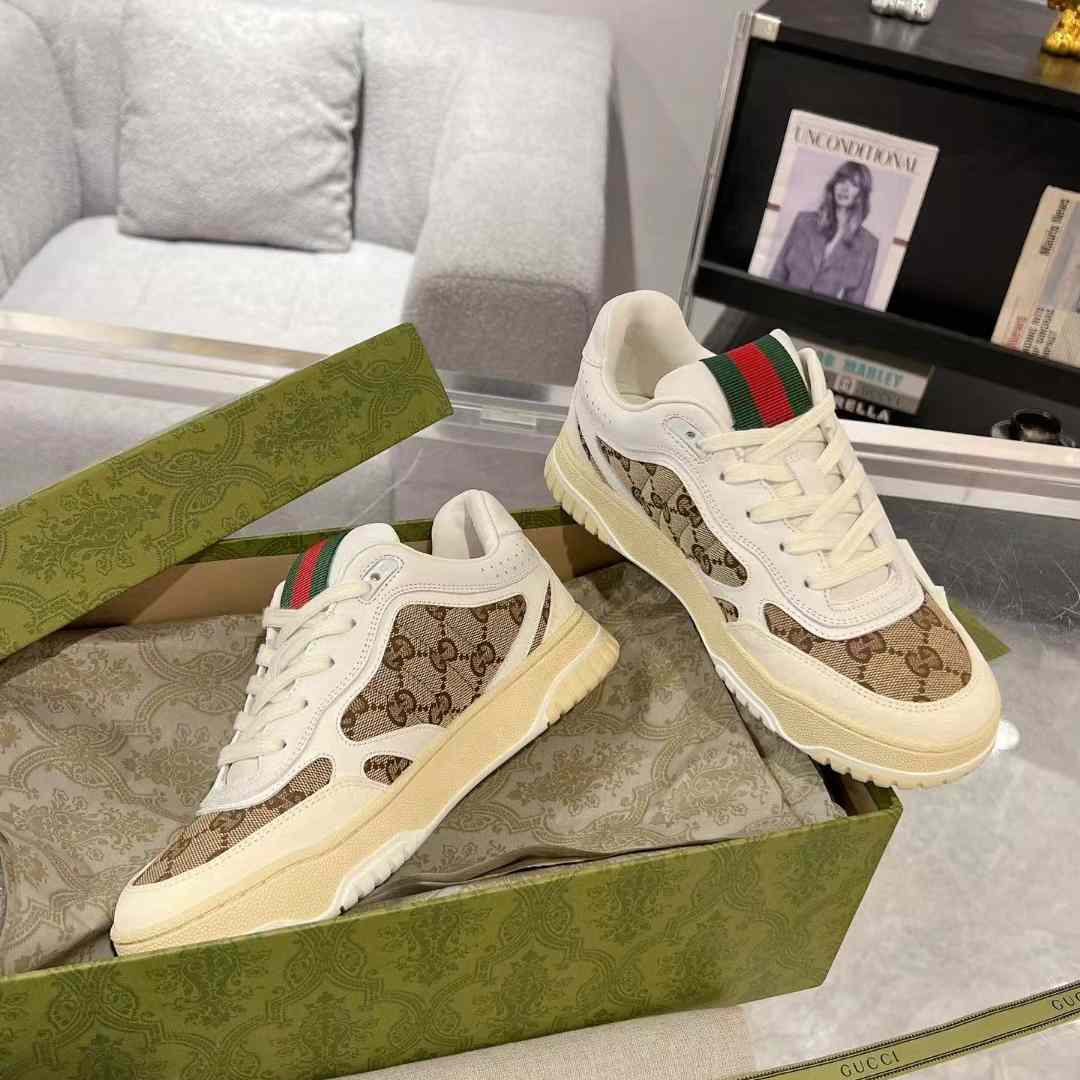 Gucci Re-Web Trainers  - DesignerGu