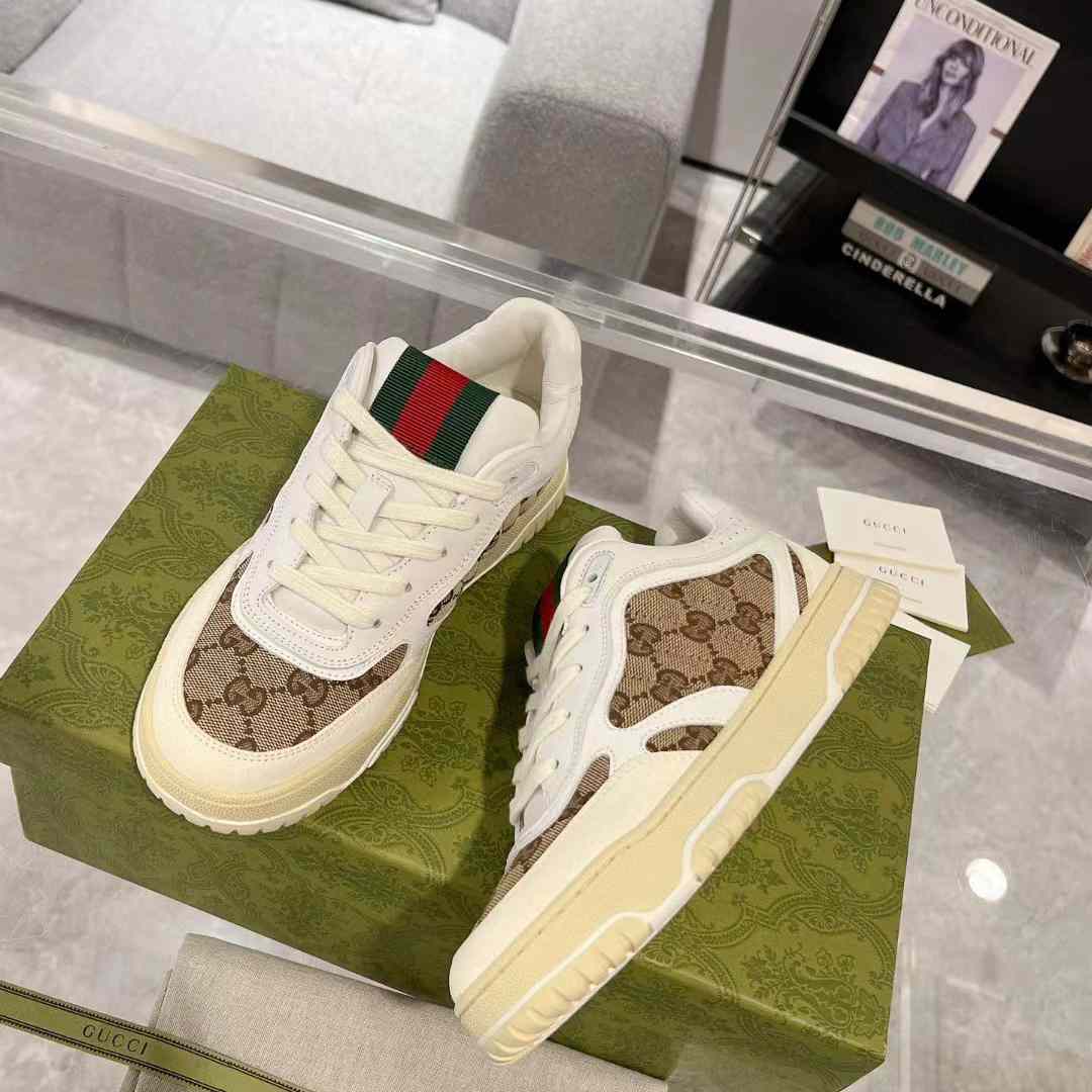 Gucci Re-Web Trainers  - DesignerGu