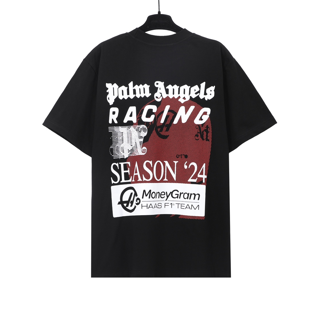  Palm Angels x Haas Racing Club Cotton T-shirt - DesignerGu