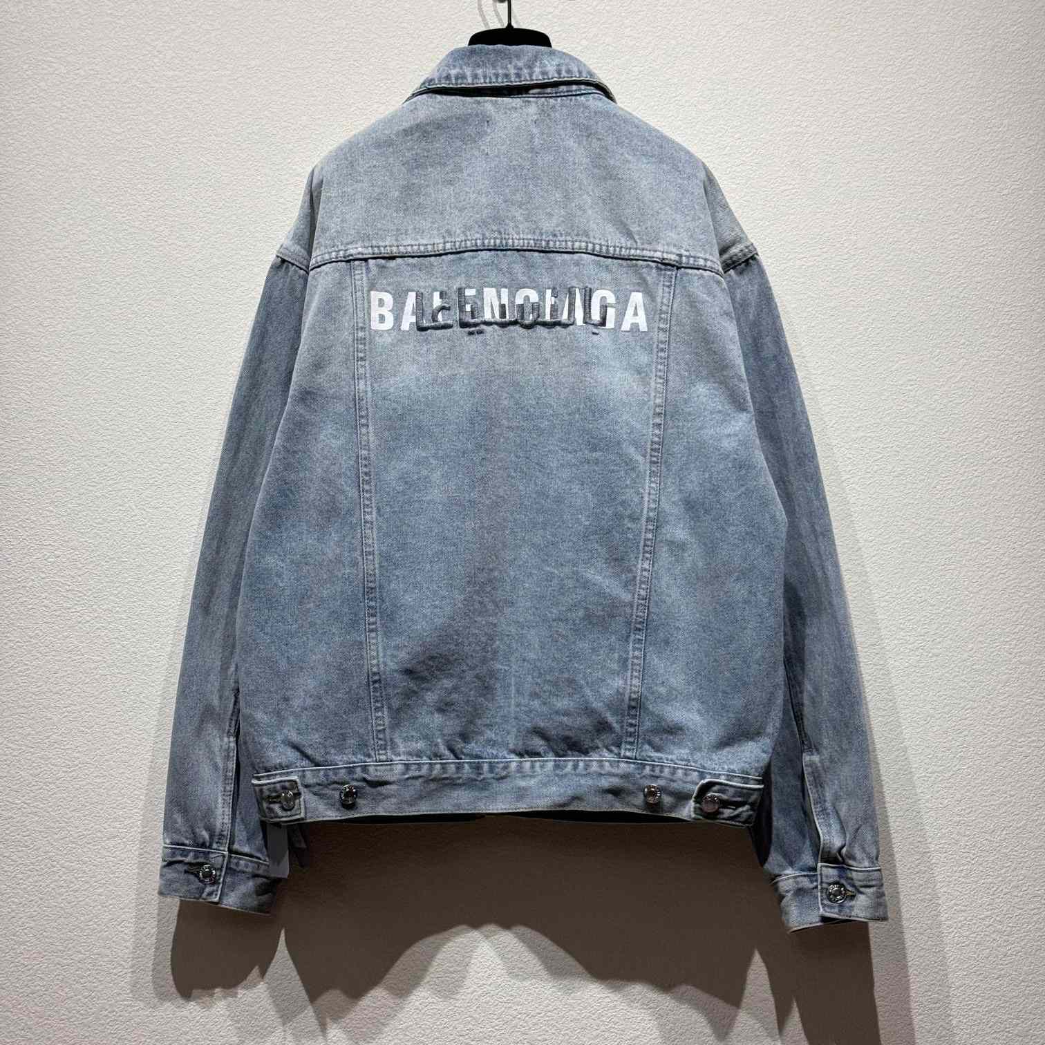 Balenciaga Logo Denim Jacket - DesignerGu