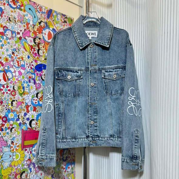 Loewe Anagram Jacket In Denim In Blue  - DesignerGu