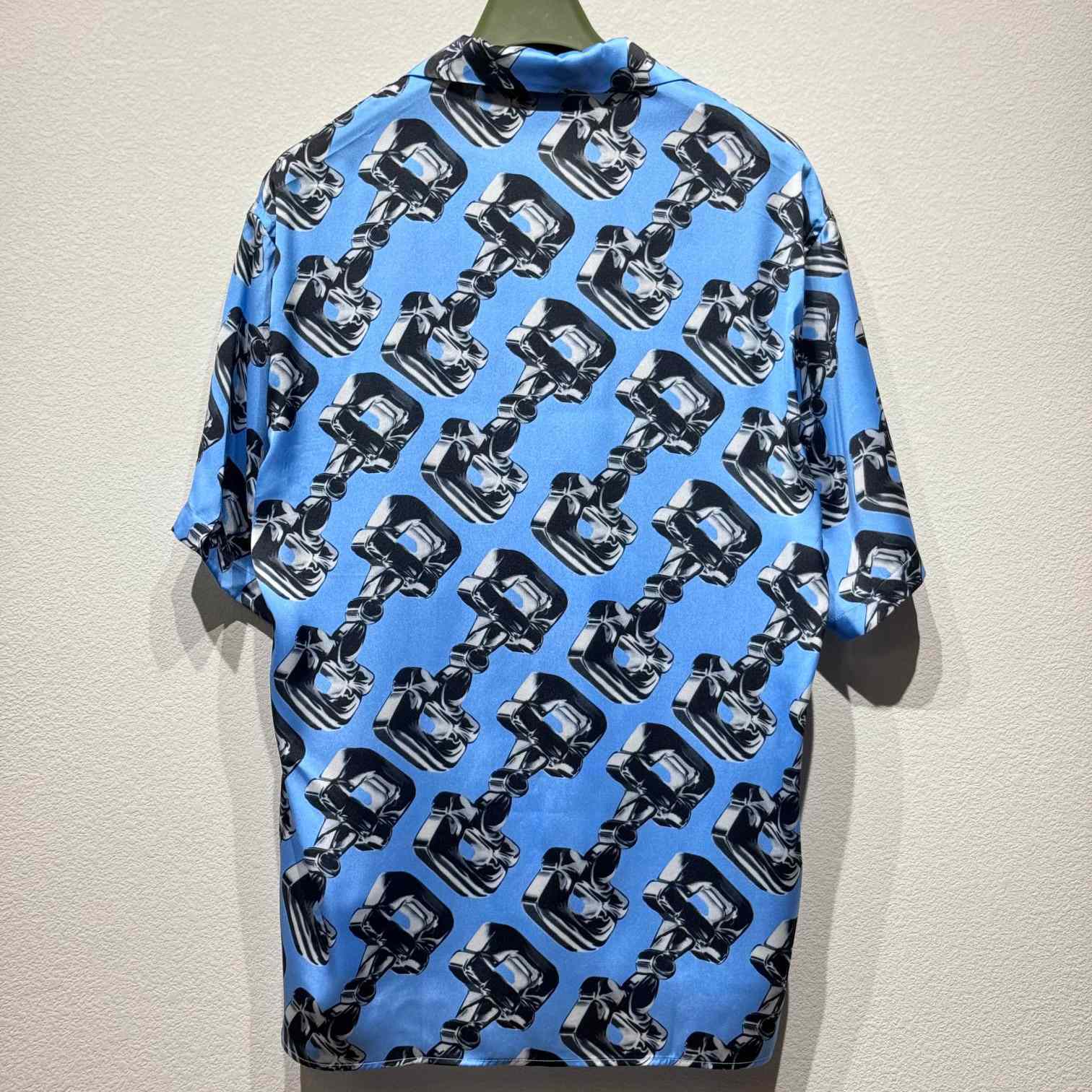 Gucci 3D Glass Horsebit Print Silk Shirt - DesignerGu