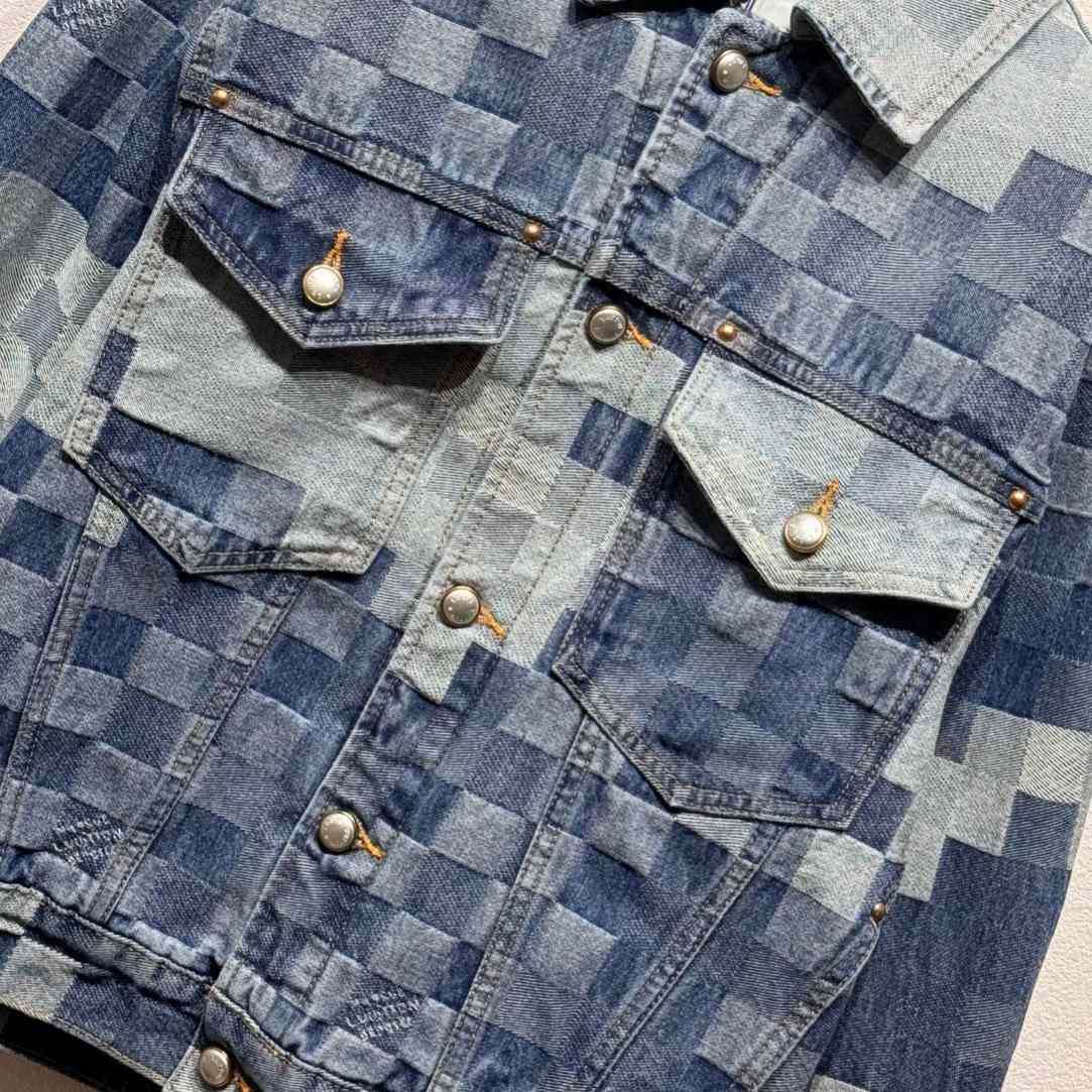 Louis Vuitton Damier Classic Denim Jacket    1AFHUX - DesignerGu