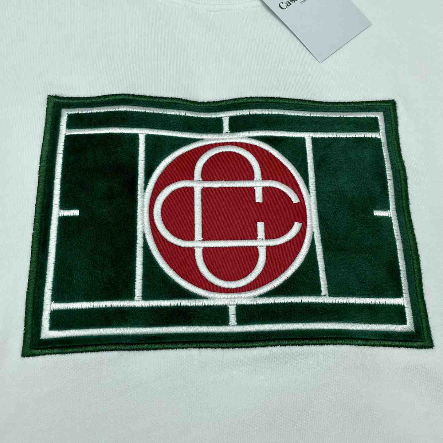 Casablanca Tennis Court Chenille Crew Sweat - DesignerGu