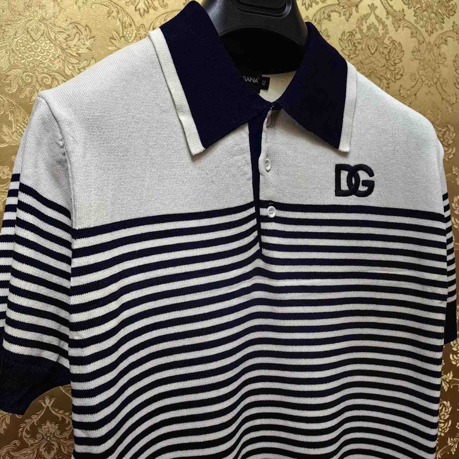 Dolce & Gabbana Striped Polo-shirt With DG Patch - DesignerGu