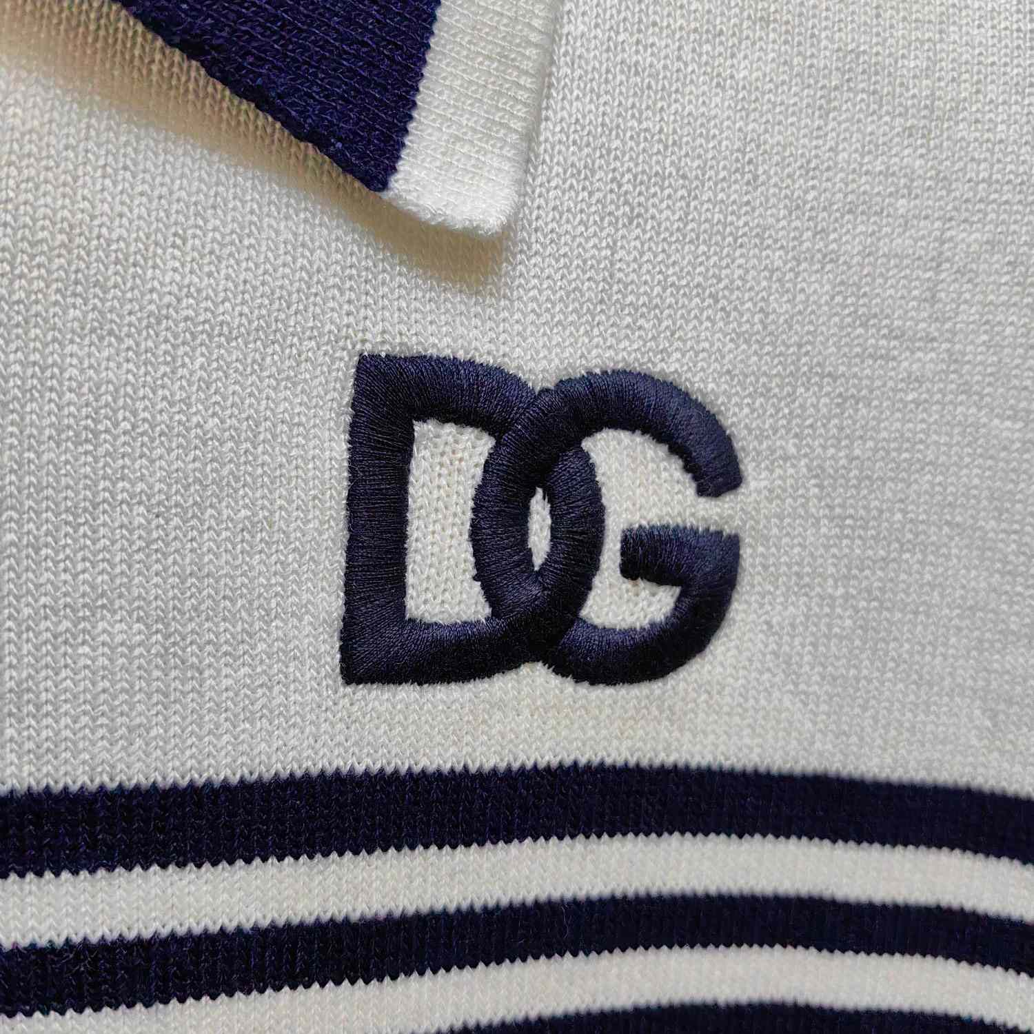 Dolce & Gabbana Striped Polo-shirt With DG Patch - DesignerGu