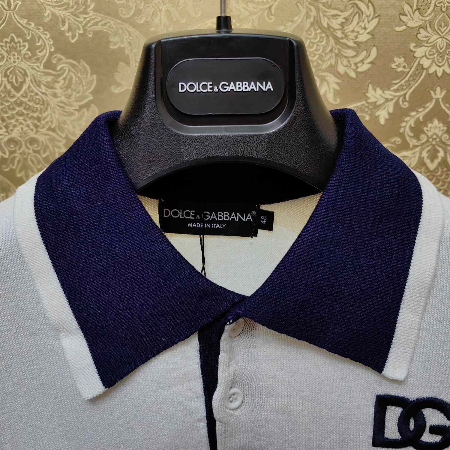 Dolce & Gabbana Striped Polo-shirt With DG Patch - DesignerGu