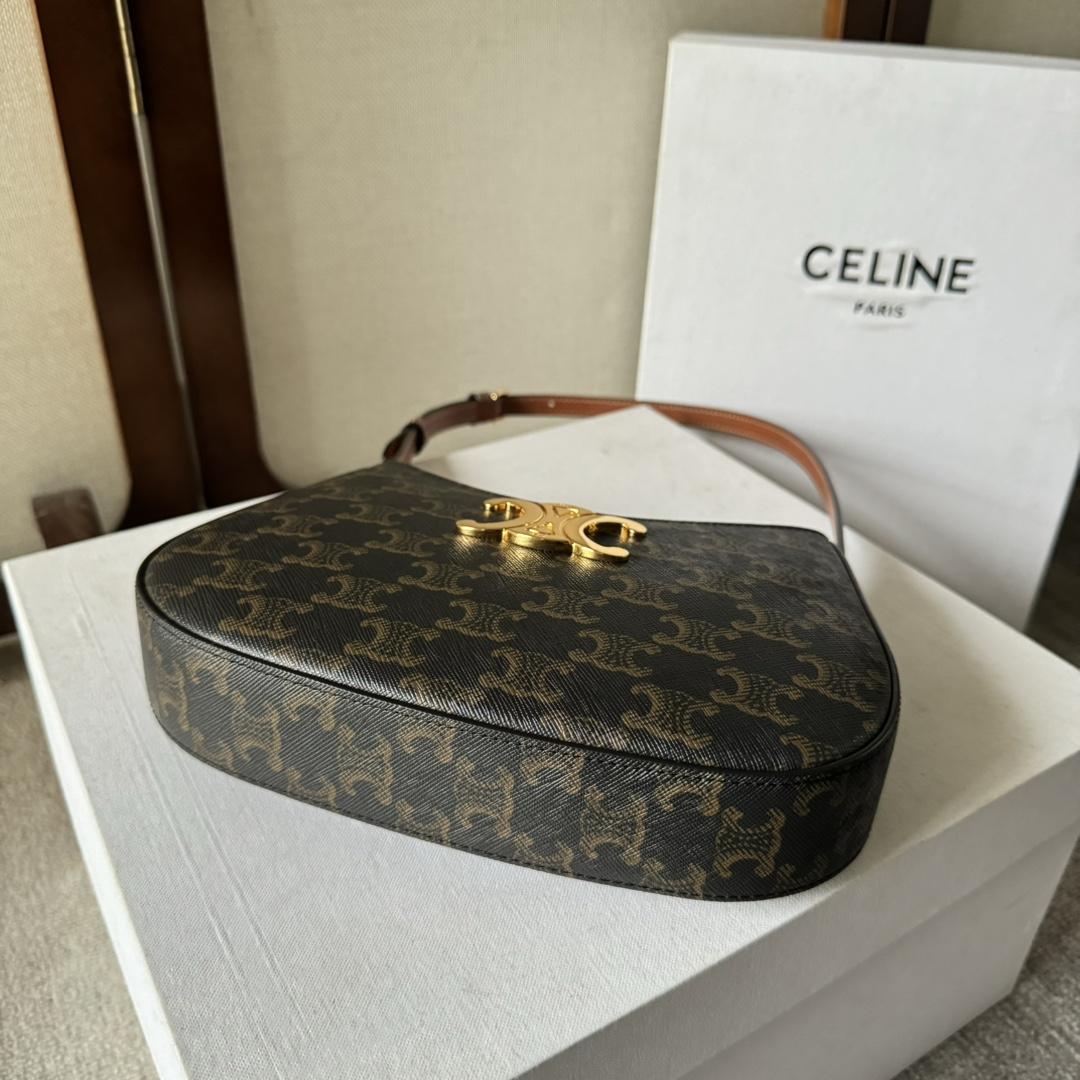 Celine Medium Tilly Bag In Triomphe Canvas And Calfskin  - DesignerGu