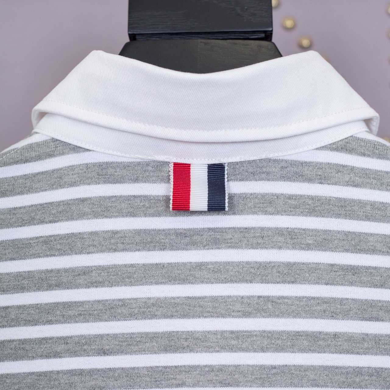 Thom Browne Striped Cotton-jersey Polo Shirt   1897 - DesignerGu