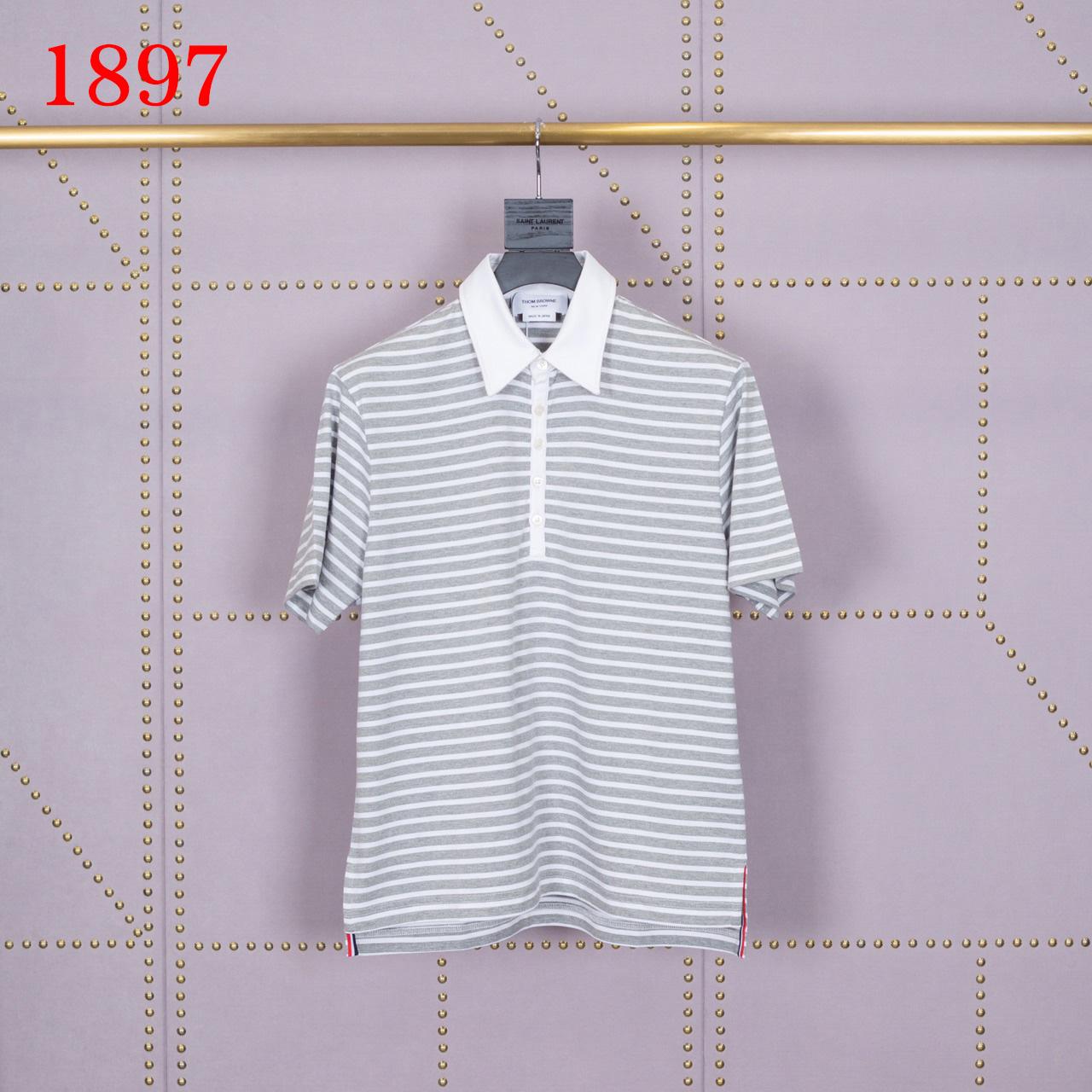 Thom Browne Striped Cotton-jersey Polo Shirt   1897 - DesignerGu