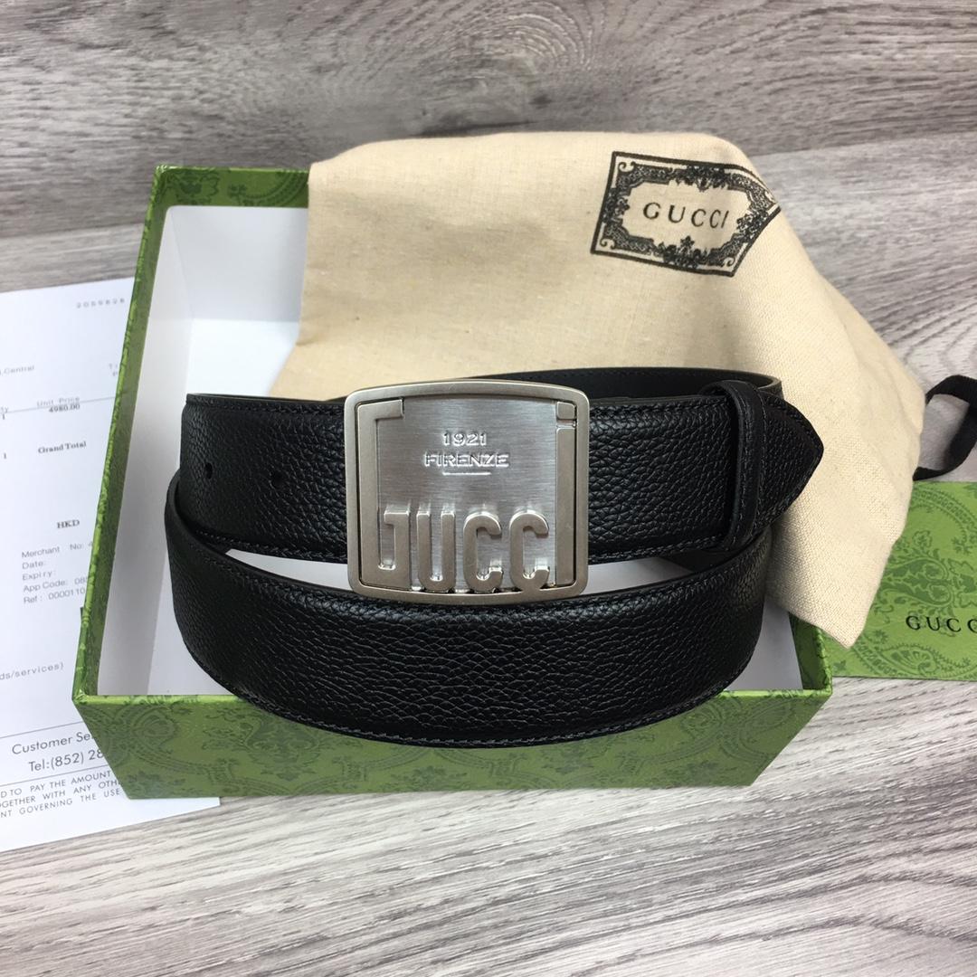 Gucci Leather Belt  35mm - DesignerGu