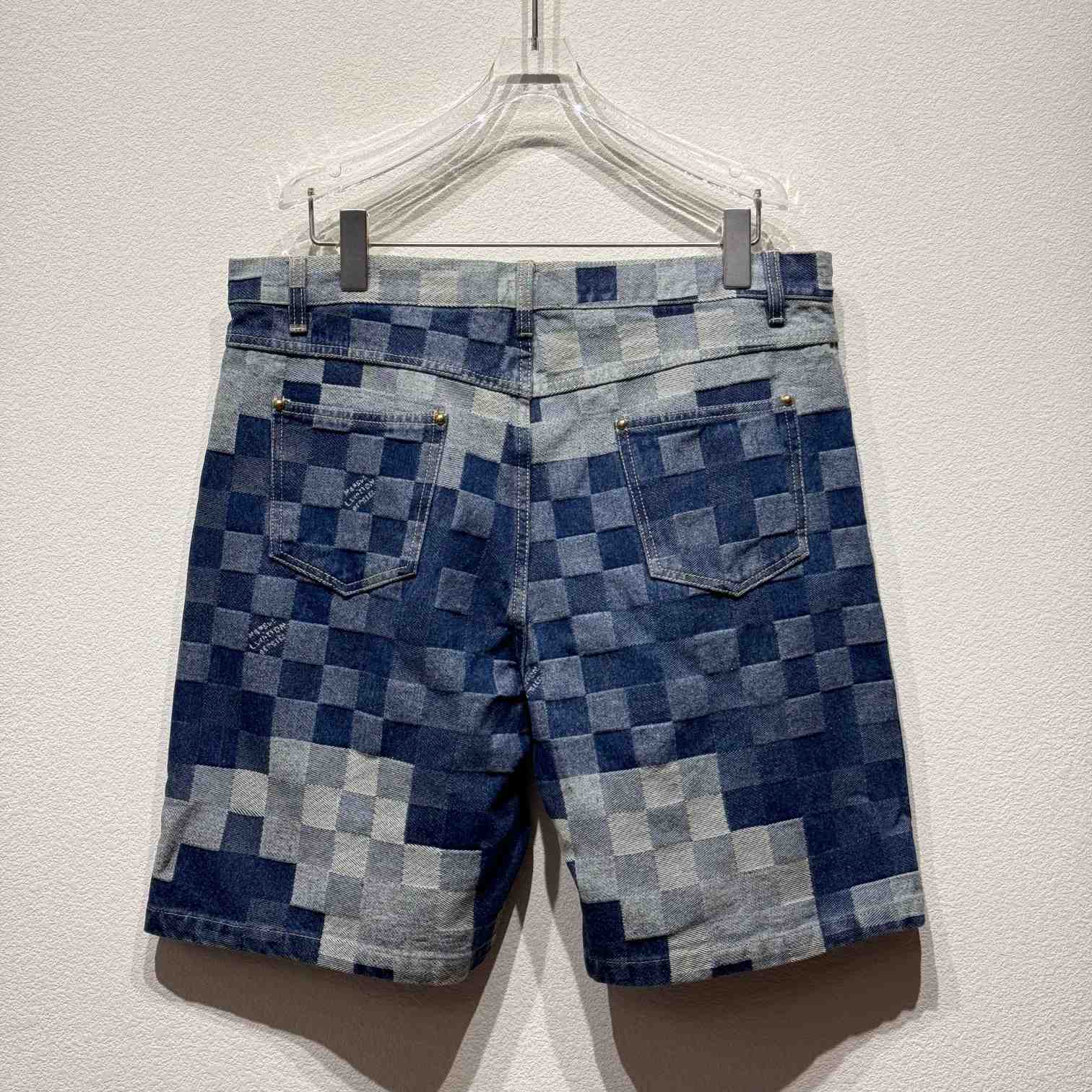 Louis Vuitton Damier Denim Shorts - DesignerGu