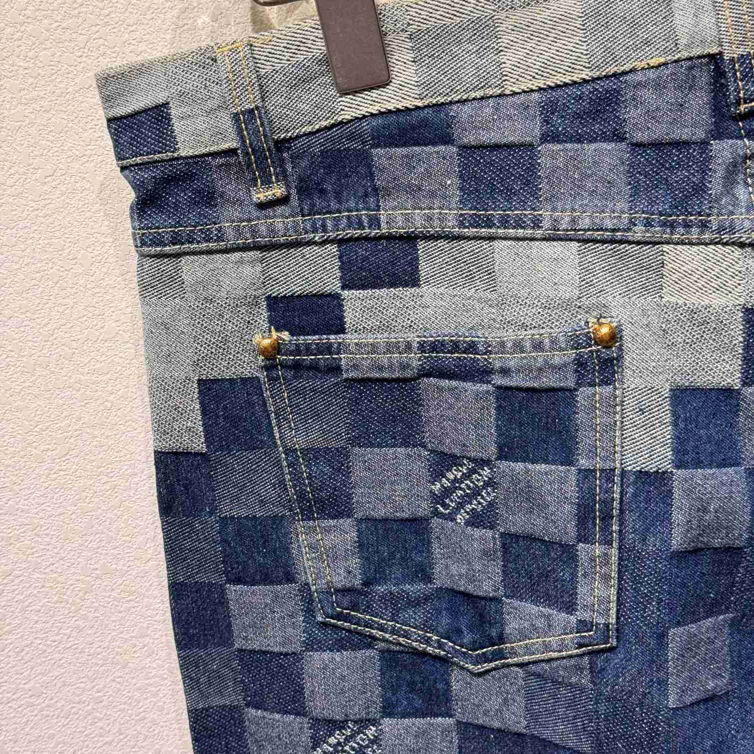 Louis Vuitton Damier Denim Shorts - DesignerGu