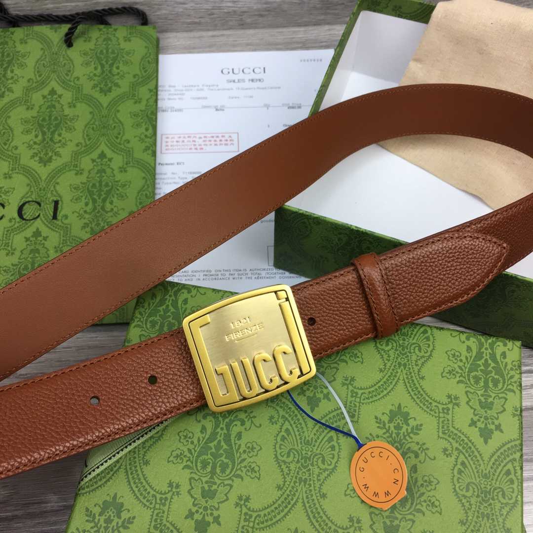 Gucci Leather Belt  35mm - DesignerGu