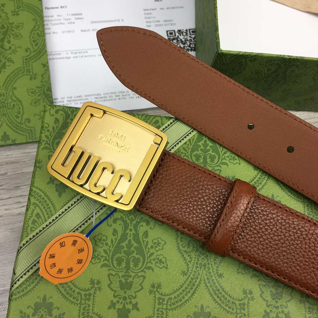 Gucci Leather Belt  35mm - DesignerGu