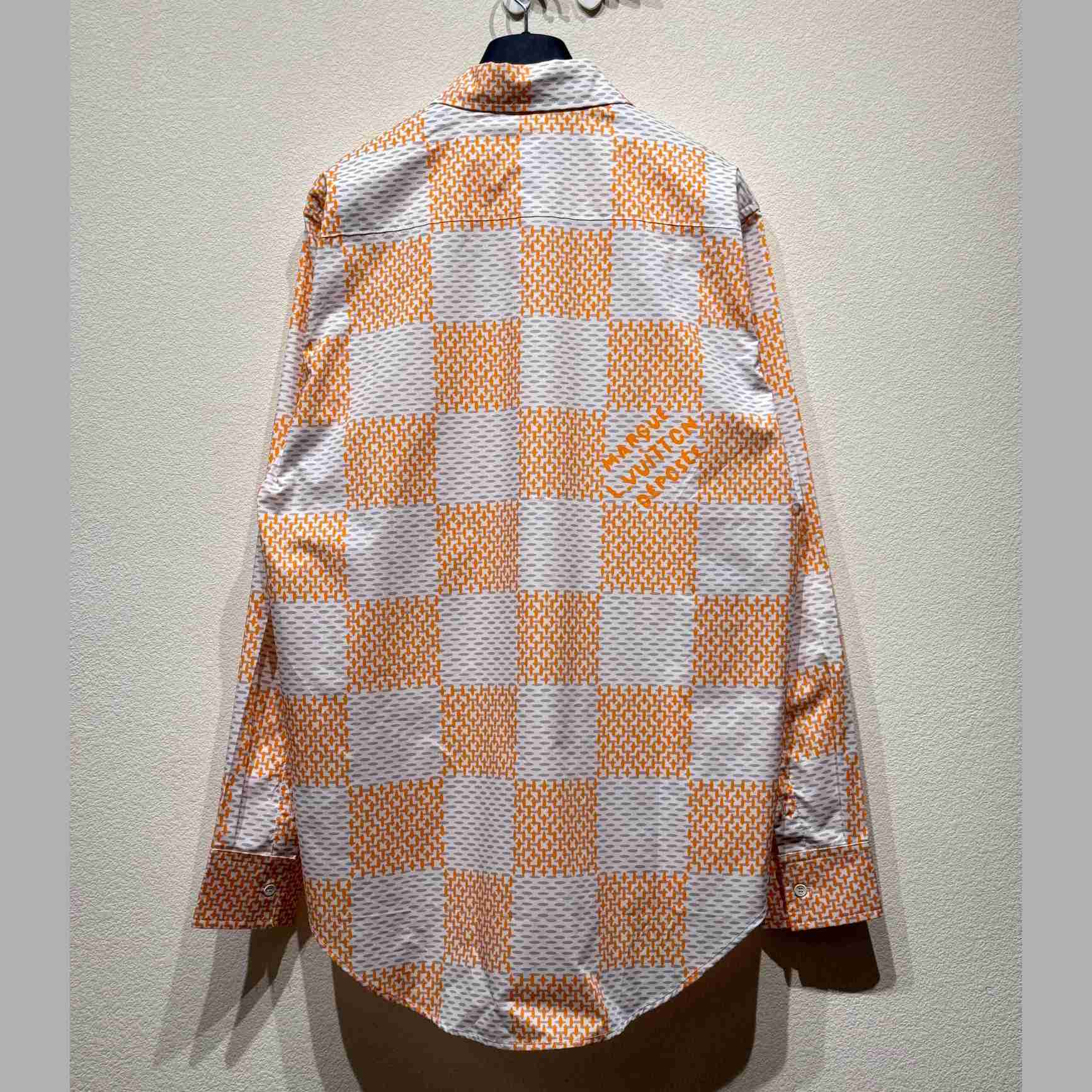 Louis Vuitton Damier Long-Sleeved Classic Cotton Shirt - DesignerGu