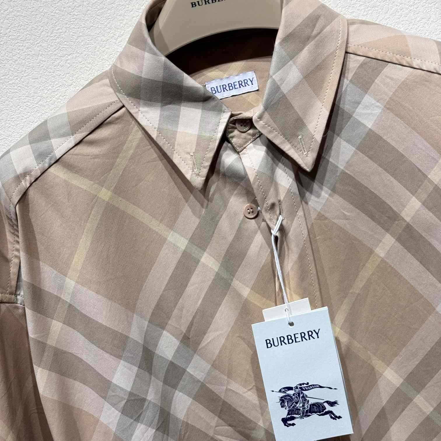 Burberry Check Cotton Shirt   - DesignerGu