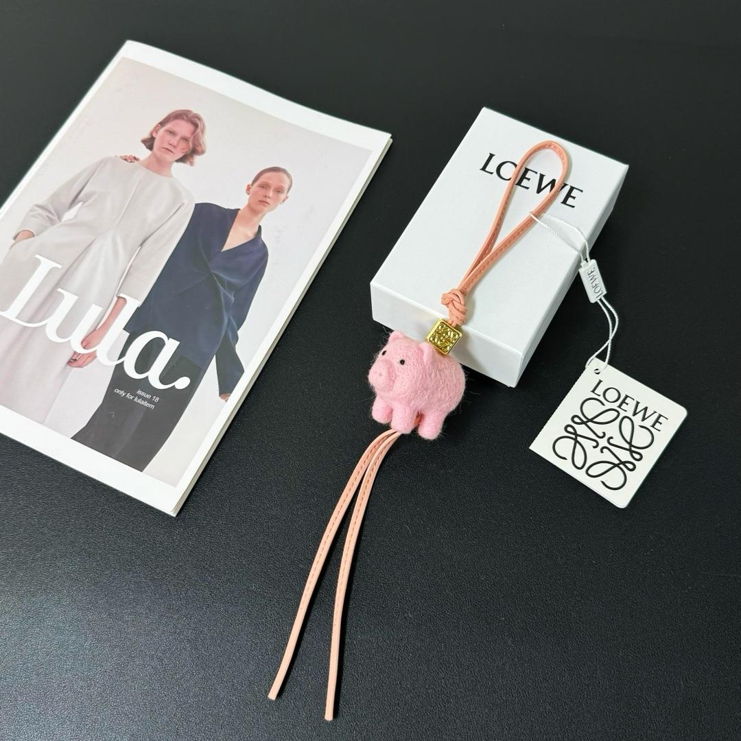 Loewe Pig Charm In Felt - DesignerGu