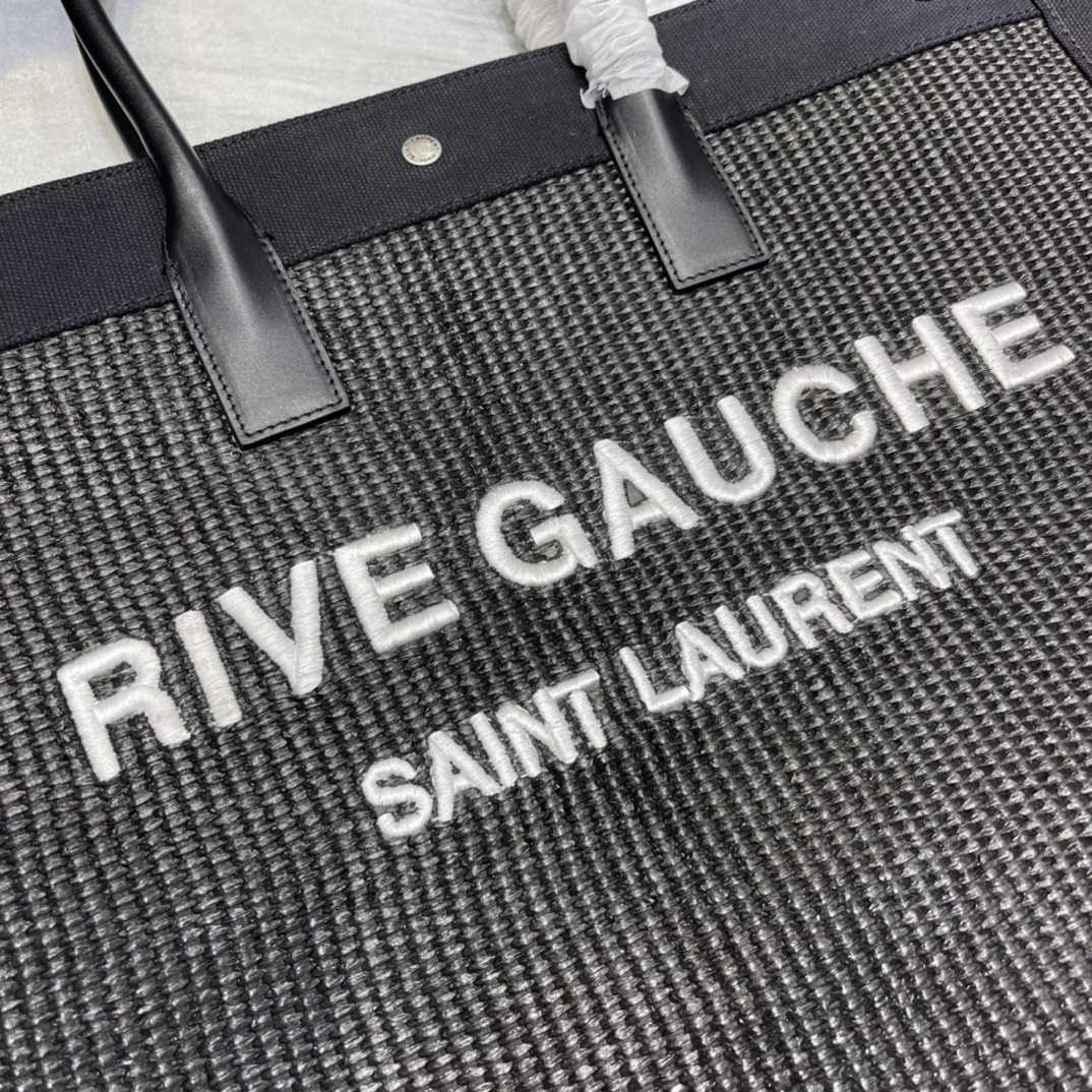 Saint Laurent Rive Gauche Woven Tote Bag   48×36×16cm - DesignerGu