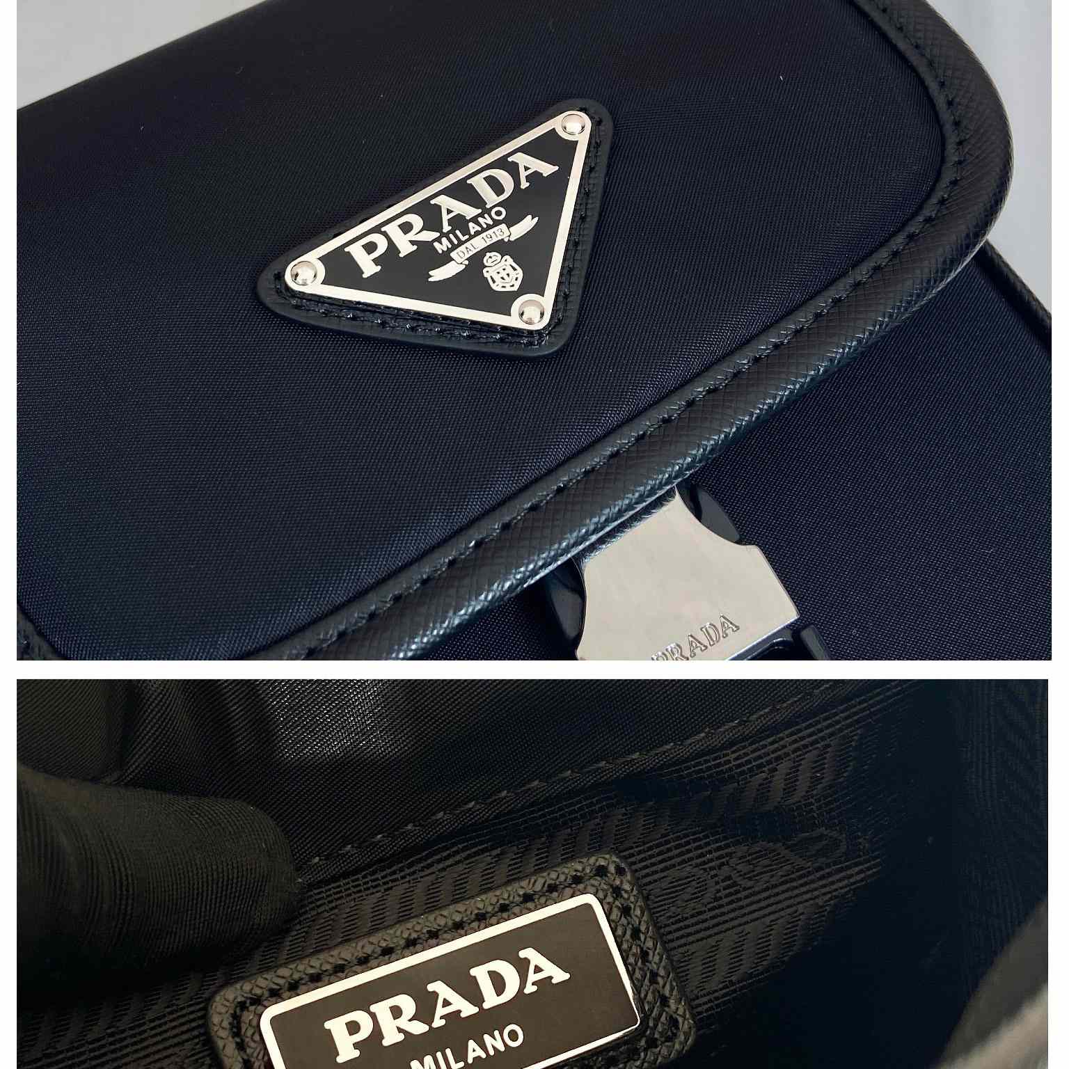 Prada Re-Nylon And Saffiano Leather Shoulder Bag - DesignerGu