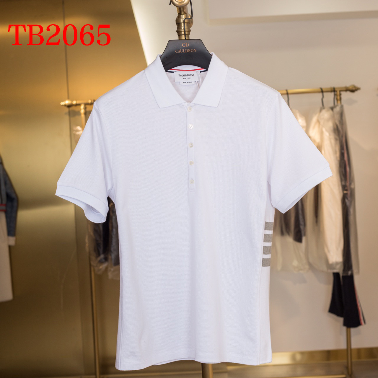 Thom Browne 4-Bar Piqué Polo Shirt   TB2065 - DesignerGu