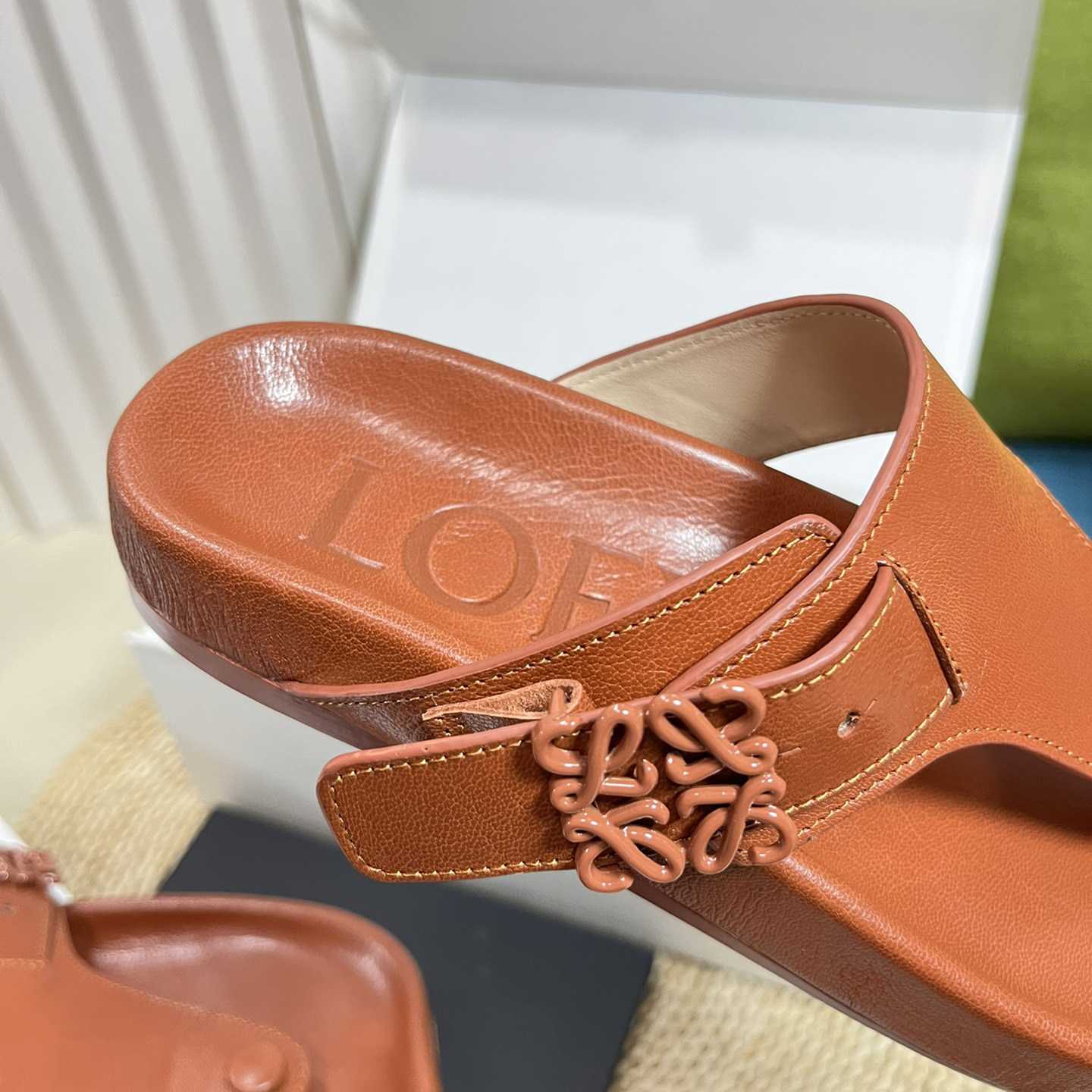 Loewe Anagram Ease Sandal In Kidskin - DesignerGu