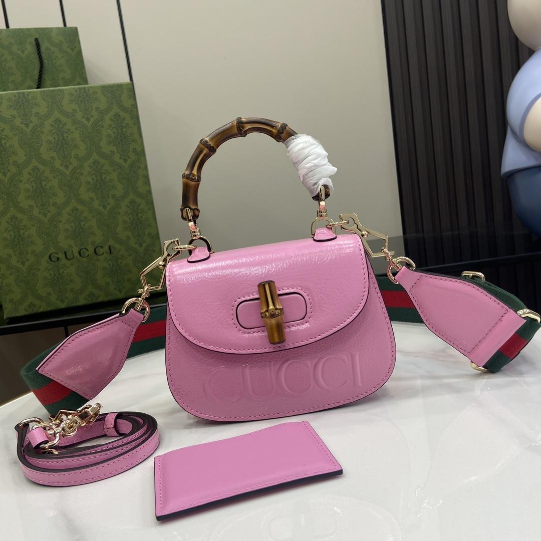 Gucci Bamboo 1947 Mini Top Handle Bag - DesignerGu