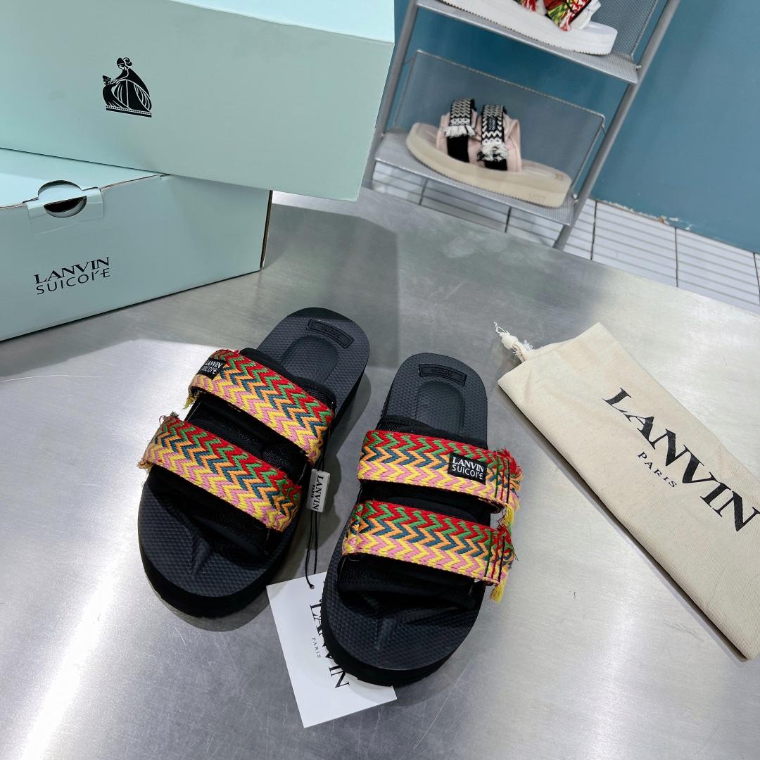 Suicoke x Lanvin Curb Woven-strap Sandals - DesignerGu