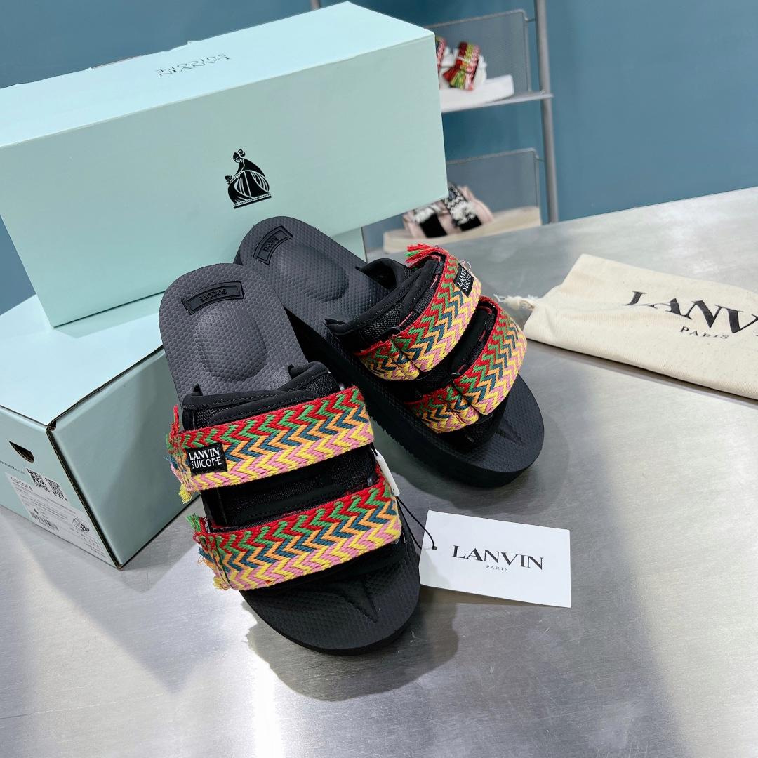 Suicoke x Lanvin Curb Woven-strap Sandals - DesignerGu