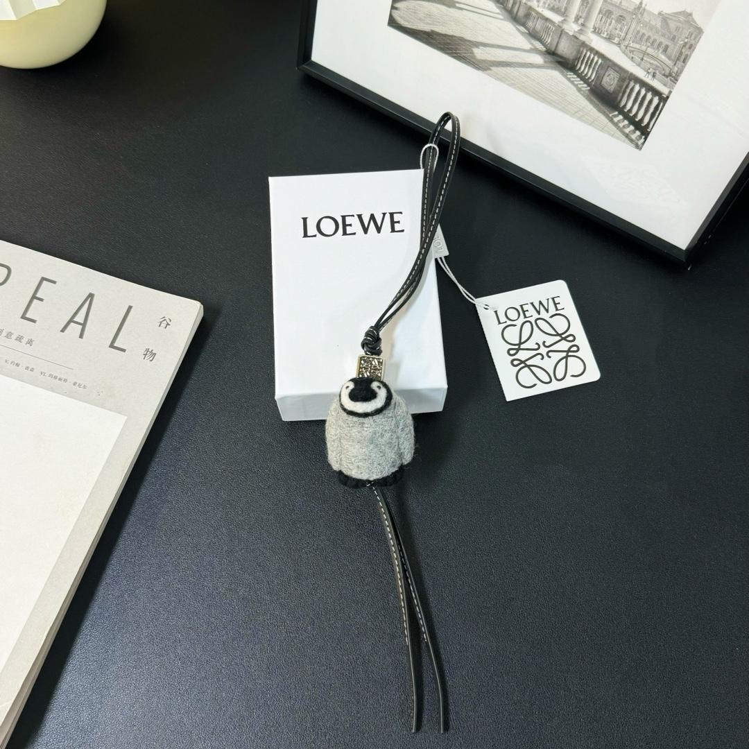 Loewe Baby Penguin Charm In Felt And Calfskin - DesignerGu