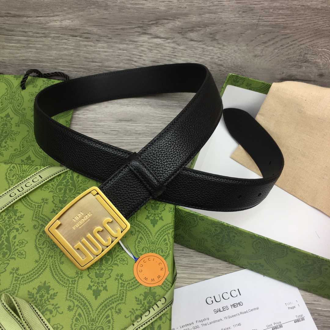 Gucci Leather Belt  35mm - DesignerGu