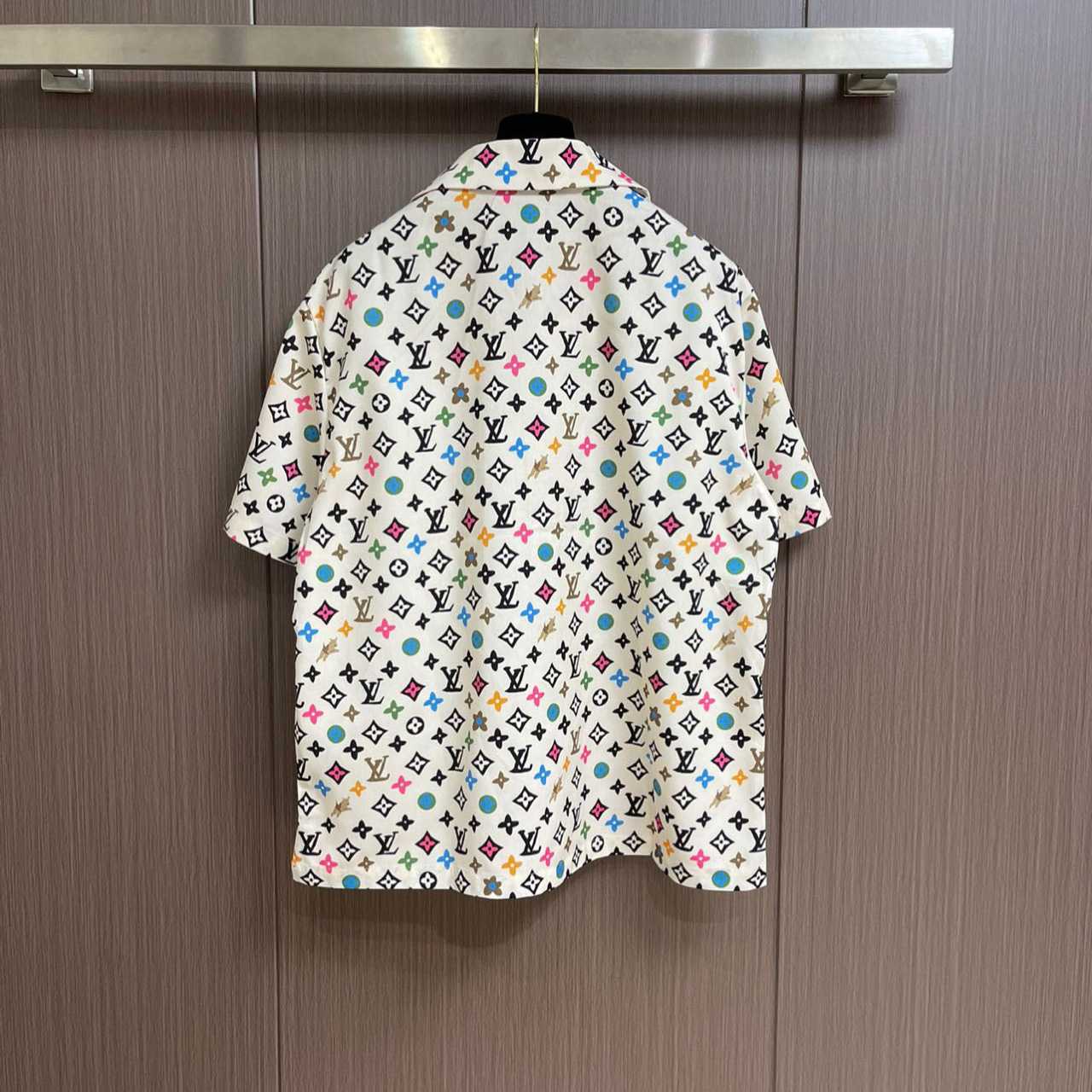 Louis Vuitton By Tyler, The Creator Monogram Printed Short-Sleeved Silk Shirt - DesignerGu