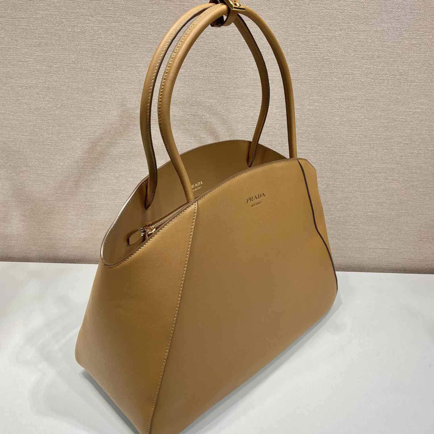 Prada Large Leather Tote Bag - DesignerGu