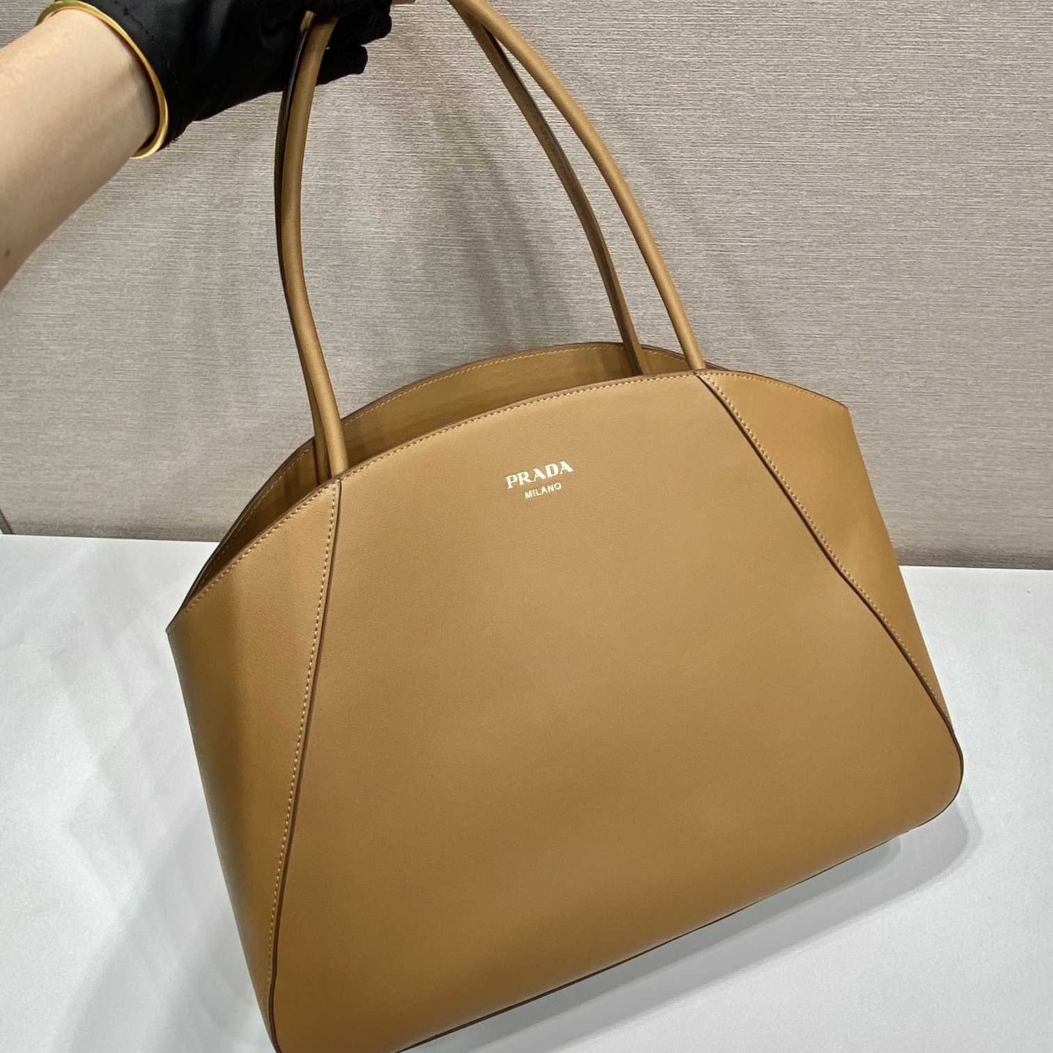 Prada Large Leather Tote Bag - DesignerGu